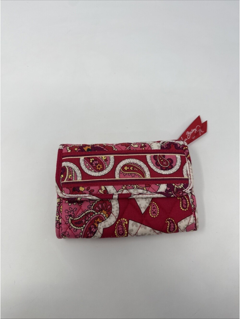 Retired Vera Bradley ROSIE POSIES Euro Wallet EXC Red/Pink